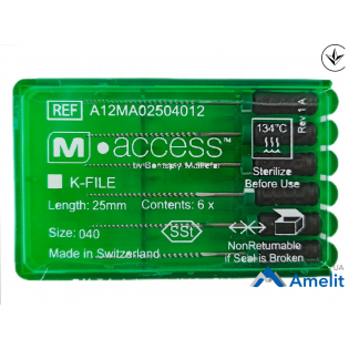 Інструмент ручний K-File M-Access №40, 25 мм (Dentsply Sirona), 6 шт./пак.